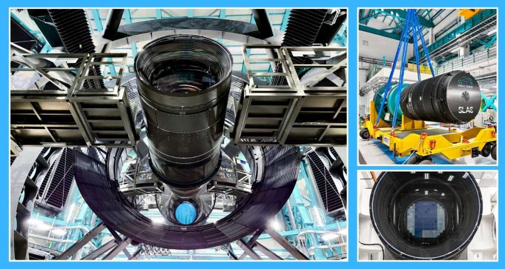 Cámara LSST fotografiada en la sala limpia de LSST el 16 de enero de 2024. (Jacqueline Ramseyer Orrell/Laboratorio Nacional del Acelerador SLAC). Crédito: Jacqueline Ramseyer Orrell/SLAC National Accelerator Laboratory